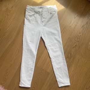J Brand Lillie High Rise Crop Skinny in White